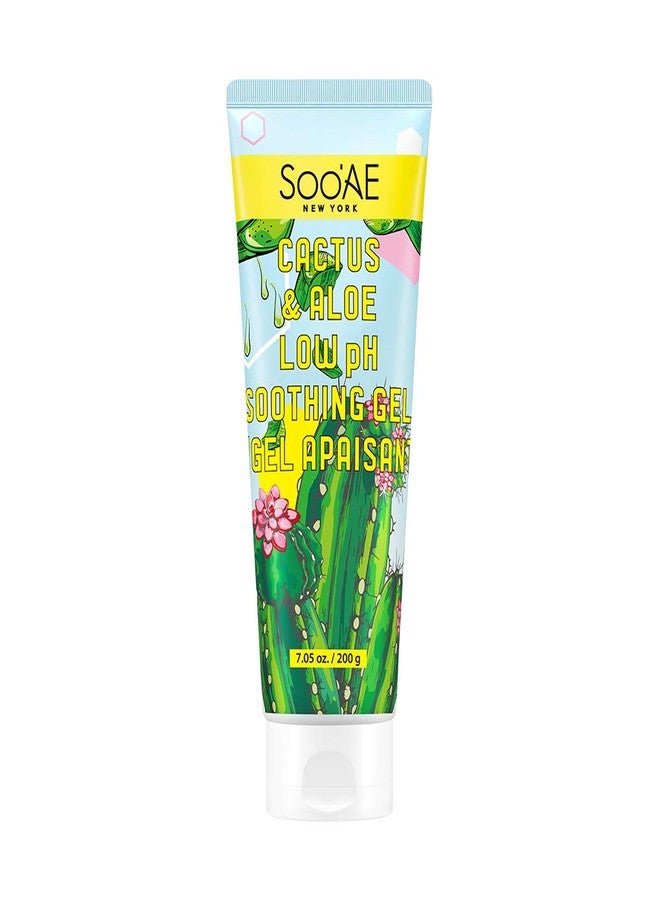 SOOAE Soo'AE CACTUS & ALOE Low pH Soothing Gel 7.05 oz. Aloe vera gel for face with Cactus Extra Soothing Face and body after sun cooling gel - Image 1
